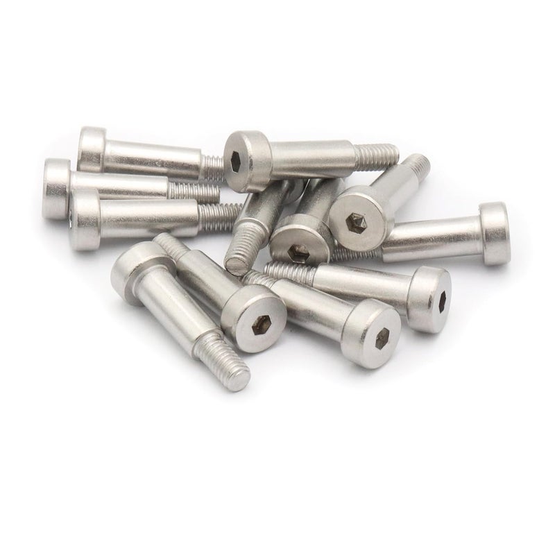 SCXCLY 15pcs Hex Socket Shoulder Bolt, 8mm x M6 x 20mm Hex Socket Shoulder Bolt, 304 Stainless Steel (Silvery) - Image 5